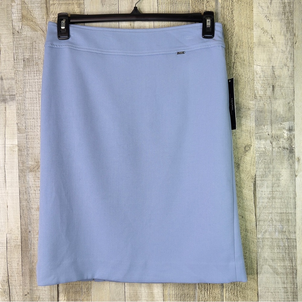 Tahari Arthur S. Levine Size 4 Forever Blue Pencil Skirt w/Side Zipper 6…
